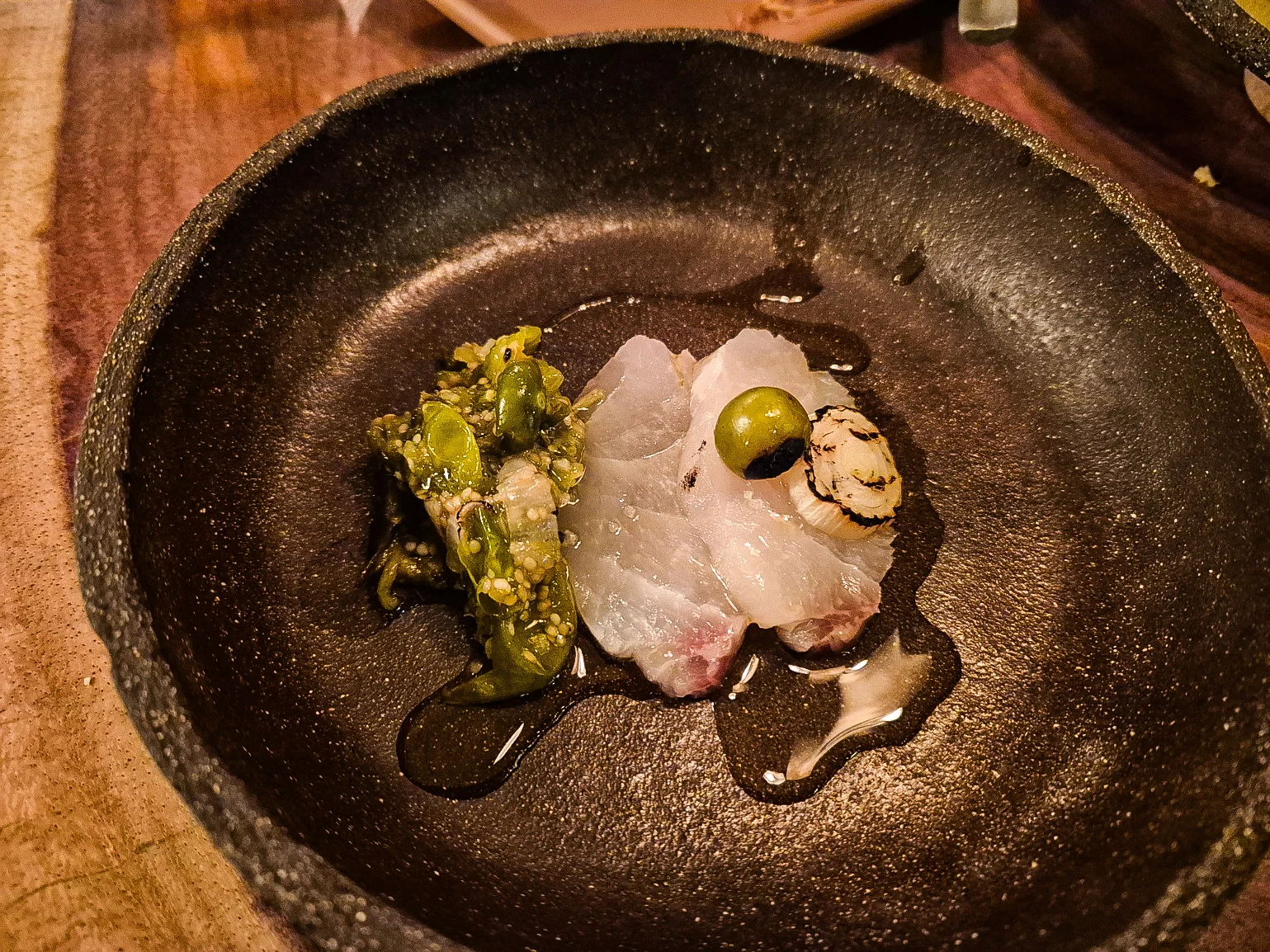 Plato de corvina en el restaurante Oaxaca.