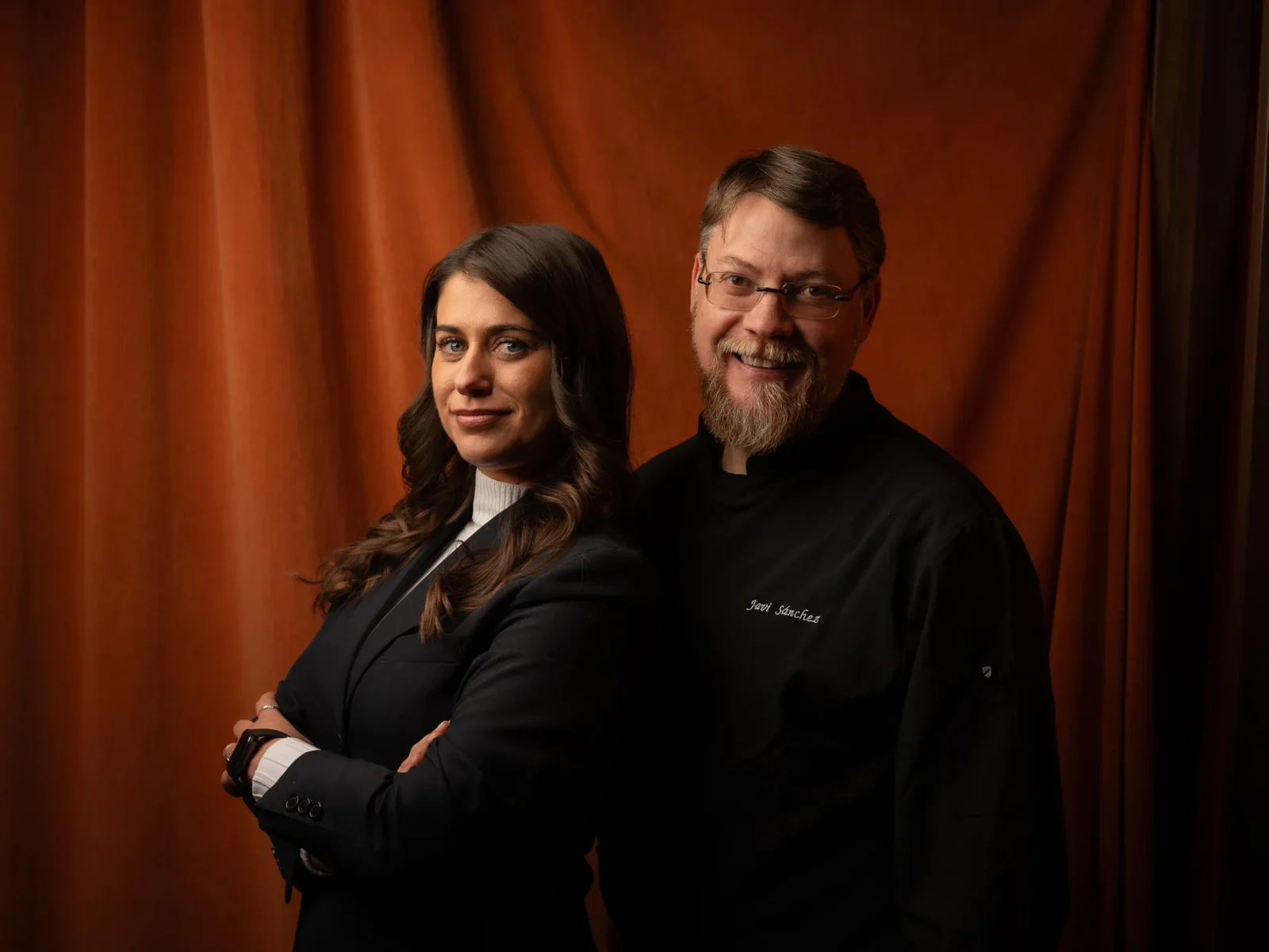 Cristina García, jefa de sala, y Javier Sánchez, cocinero