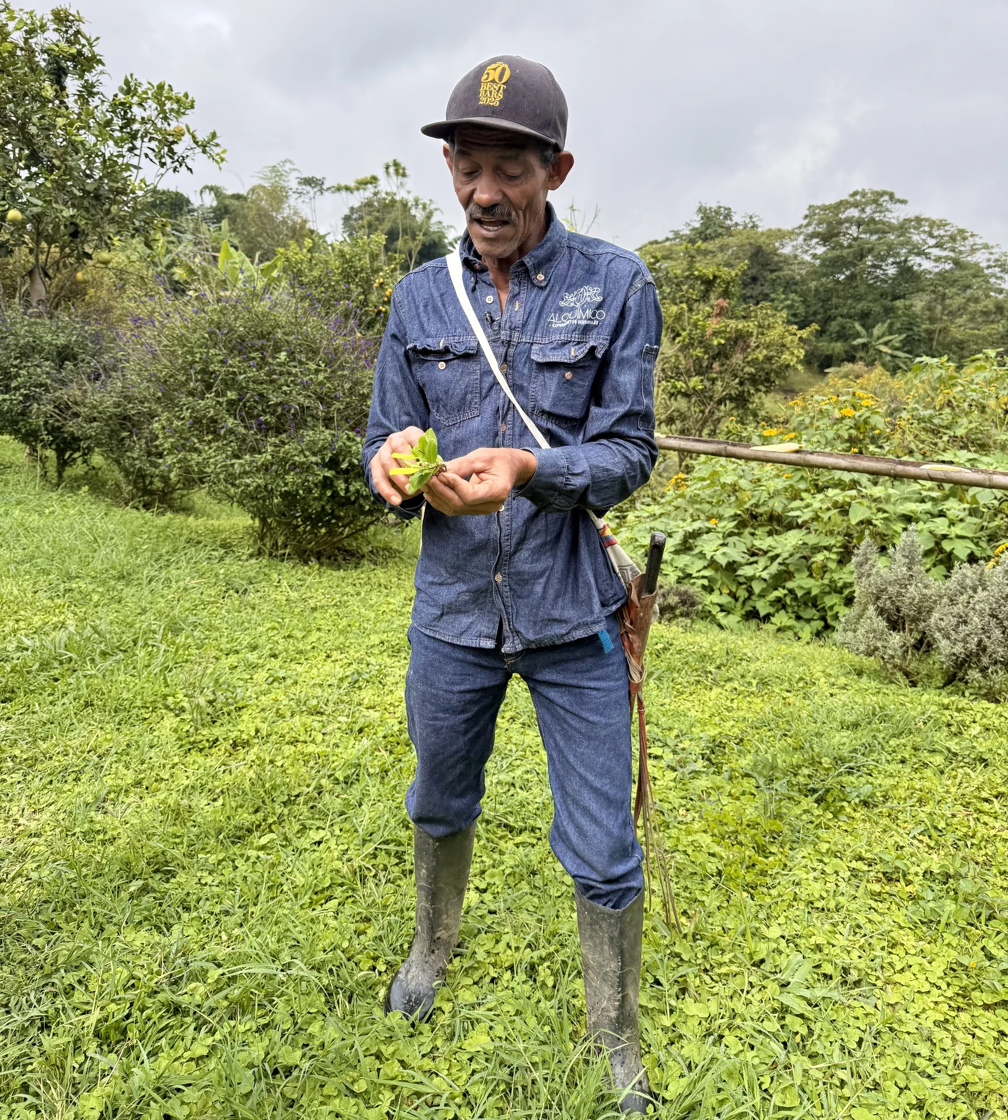 El encargado de la finca agrícola de Alquímico, Eleazar Chavarría