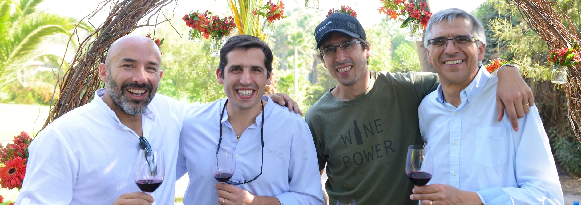 Felipe García, con Nicolás, Sergio y Patricio Mendoza, socios en PS García