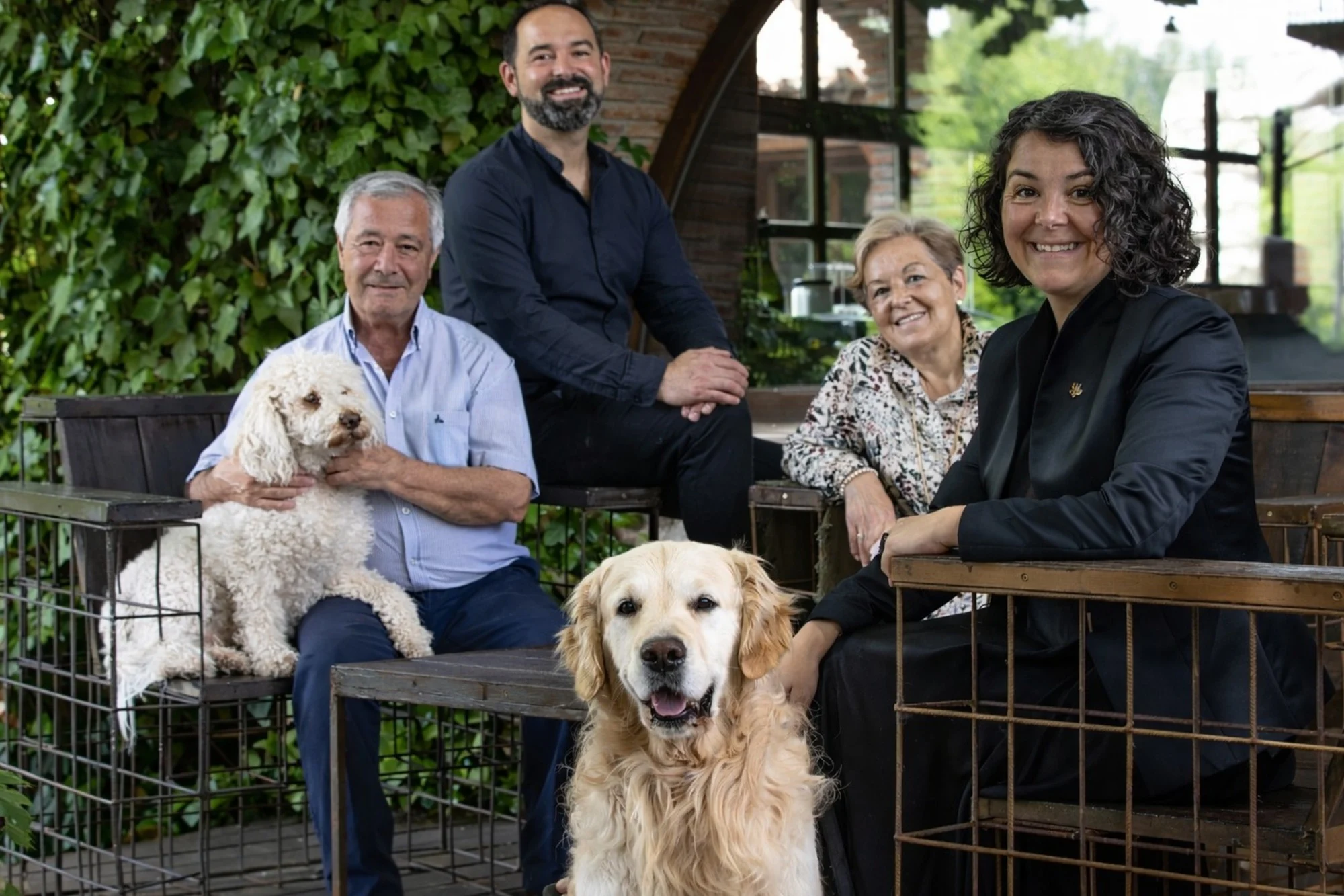 Foto familia Moreno, Blanca, Samuel y sus padres.