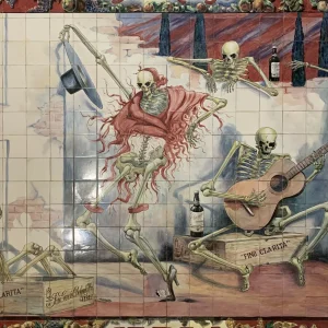 Los Gabrieles Madrid, zócalo de azulejos de la taberna.