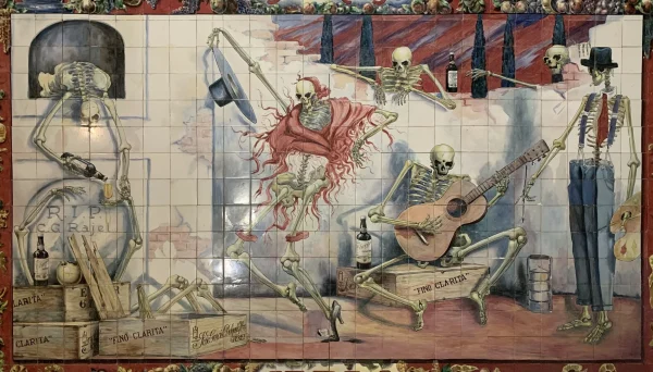 Los Gabrieles Madrid, zócalo de azulejos de la taberna.