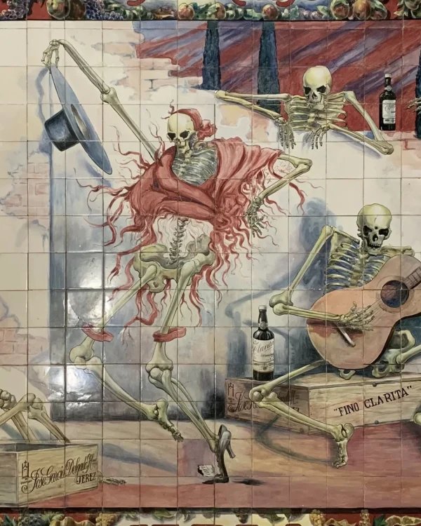 Los Gabrieles Madrid, zócalo de azulejos de la taberna.