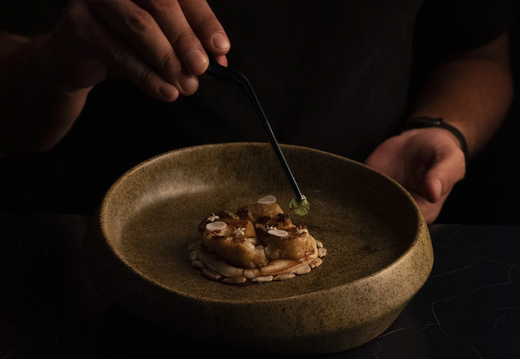 Coliflor ahumada en Dining Room.
