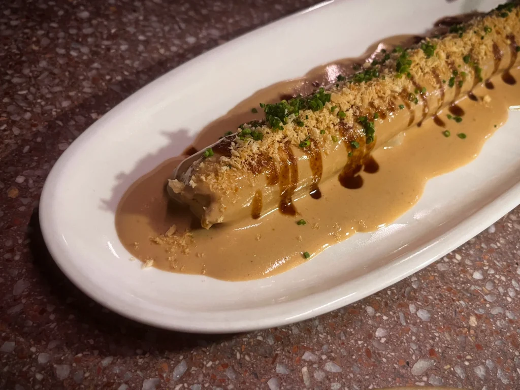 Canelón de pollo.