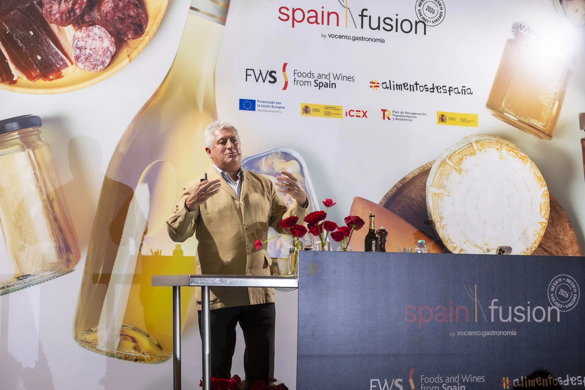Spain Fusion México. Enrique Valero, CEO de Abadía Retuerta, durante su ponencia.