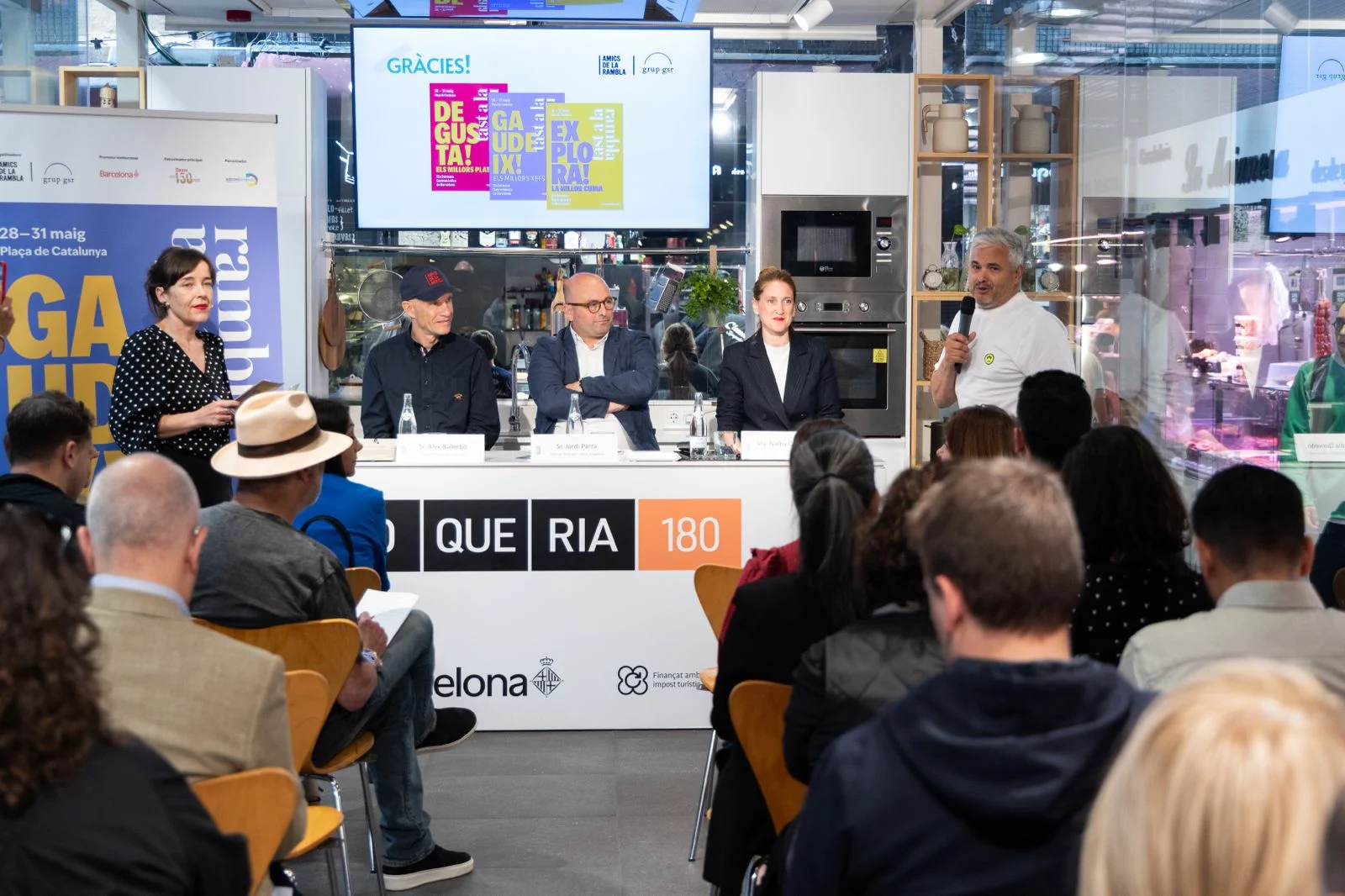Un momento de la presentación de Tast a la Rambla 2026 en La Boquería.