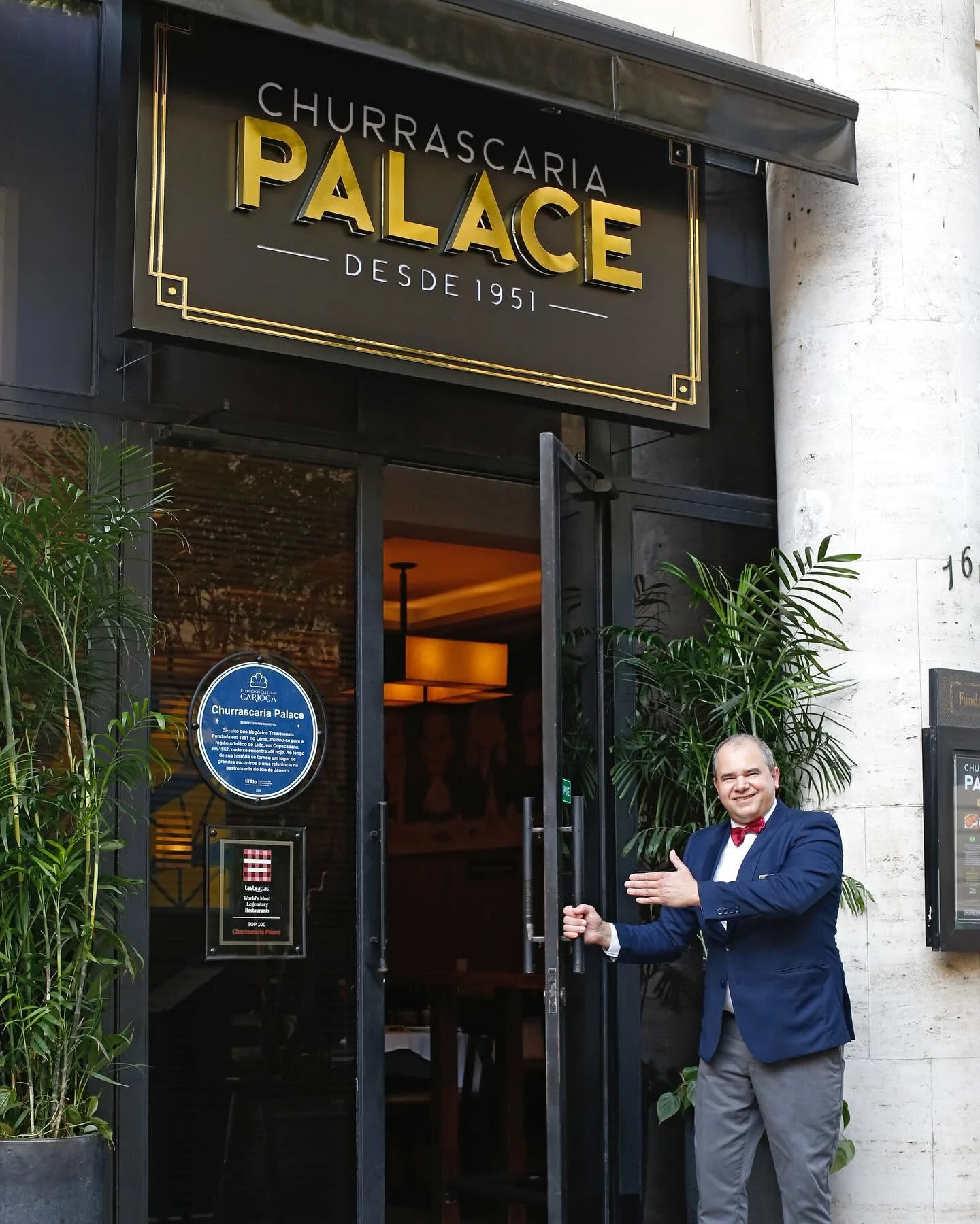 Churrascaria Palace, Río de Janeiro. Entrada de la mítica Churrascaria.