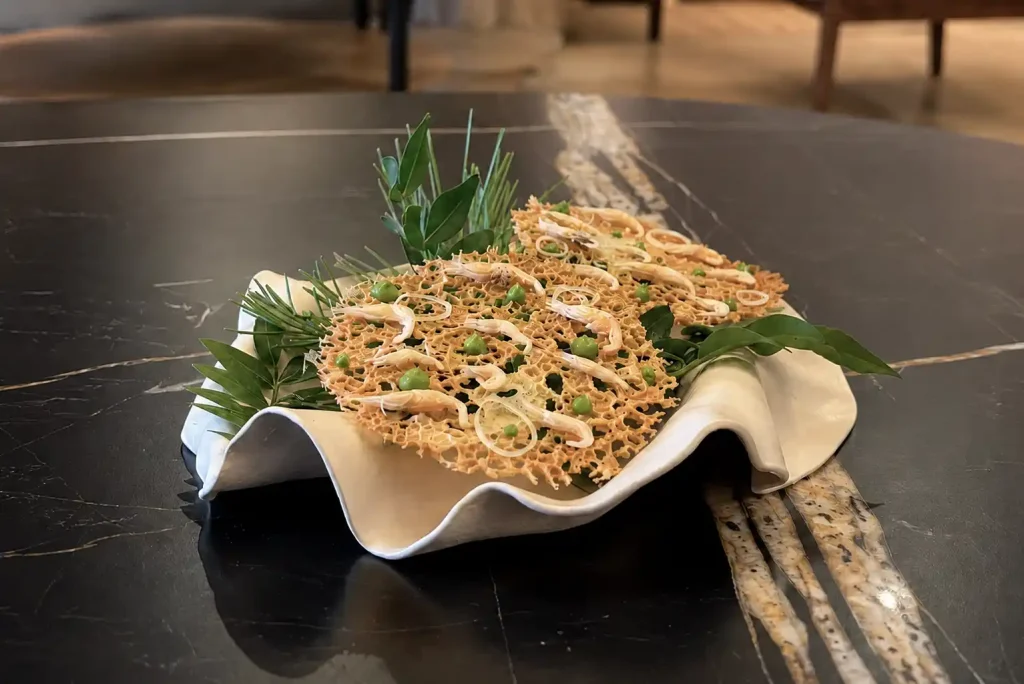 El mítico bordado de camarones